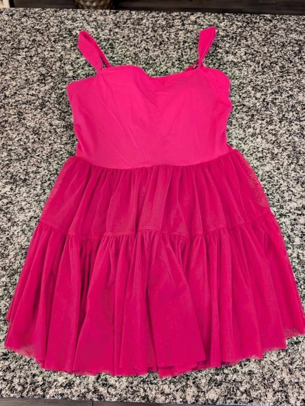 SOOTHFEEL Pink Tiered Tulle Party Dress